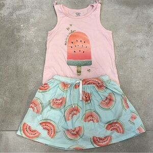 Carter’s Watermelon Skort and Top Outfit